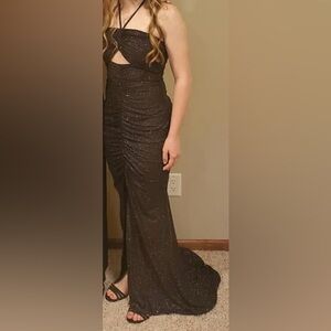 Black prom dress, worn twice.